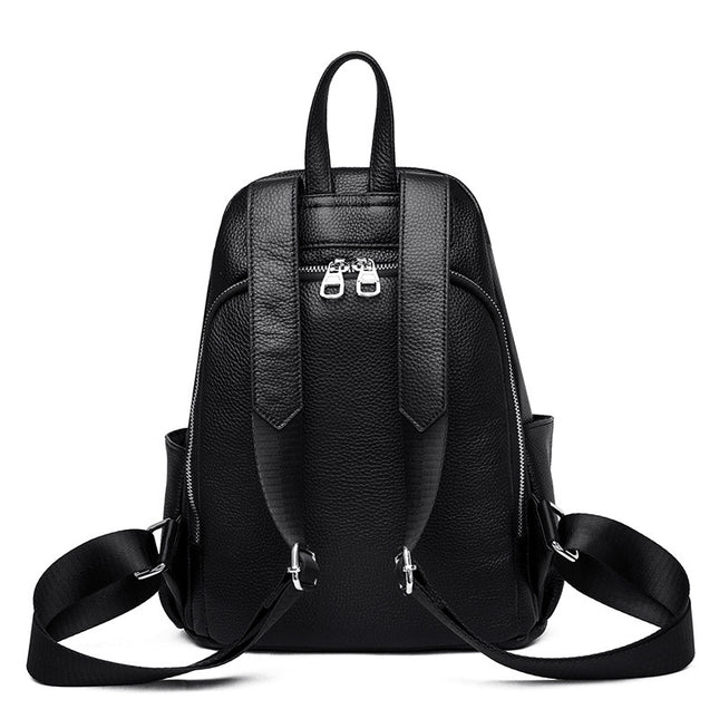 Anti-theft Female Head Layer Cowhide College Outdoor Leisure Travel Backpack