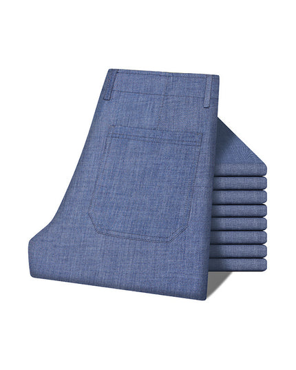 Tencel Straight Jeans Men'S Summer Thin Loose High Waist Middle-Aged Men'S Jeans