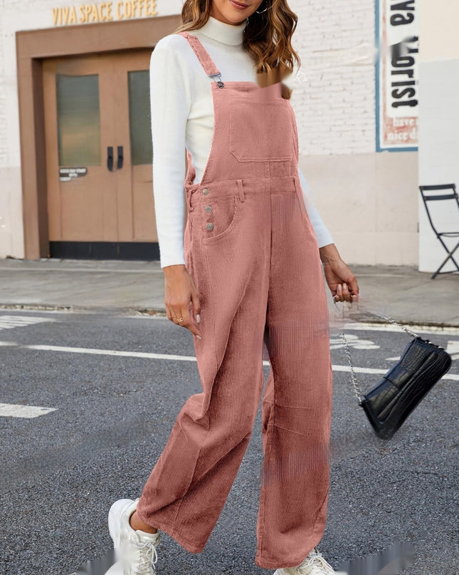 European And American Bib Women's Fashion Jumpsuit Women's Loose New