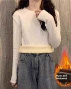 3036 White Round Neck