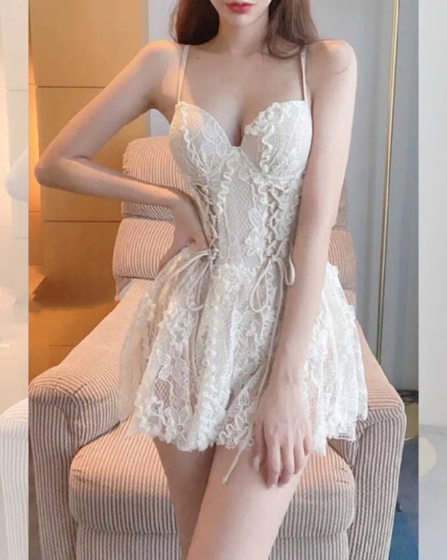 Women's Sling One-piece Skirt Swimsuit