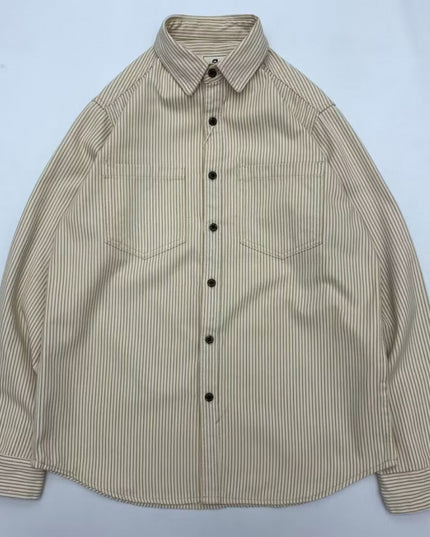 Letter Long Sleeve Loose Boys Summer Trendy All-match Casual Shirt