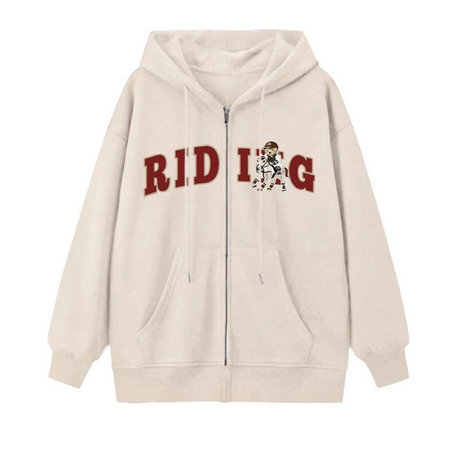 Lazy Cardigan Autumn And Winter Fleece Sweater Solid Color Trendy Loose All-match