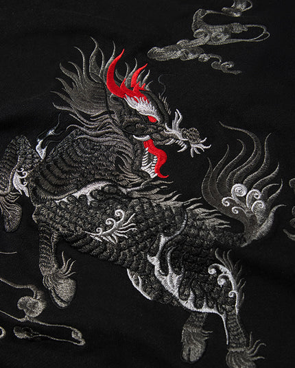 National Fashion Chinese Style KIRIN 3D Printed Loose Plus Size Top Hooded Sweater Men