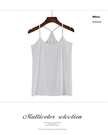 Women's Slim-fit Modal Black And White Suspenders