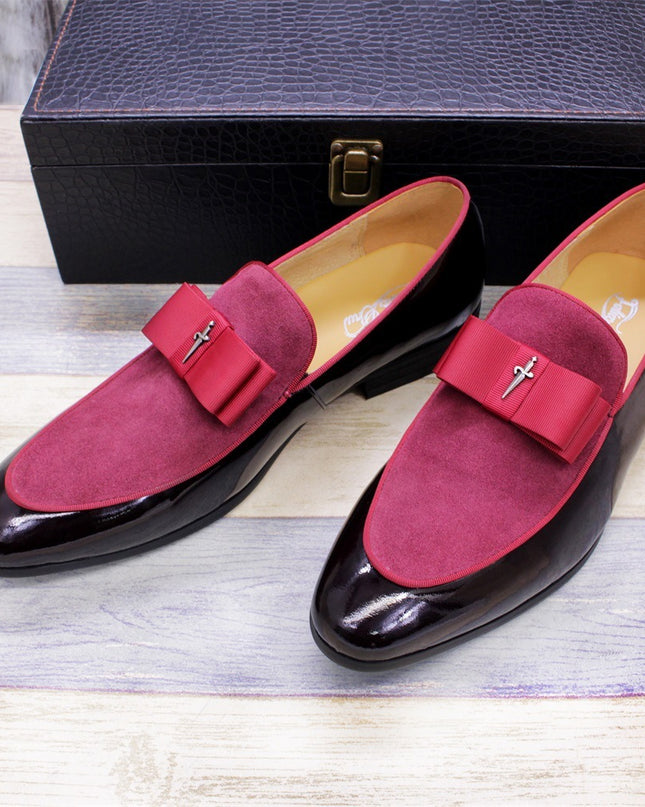 Matte Leather Patent Leather Men's Shoes