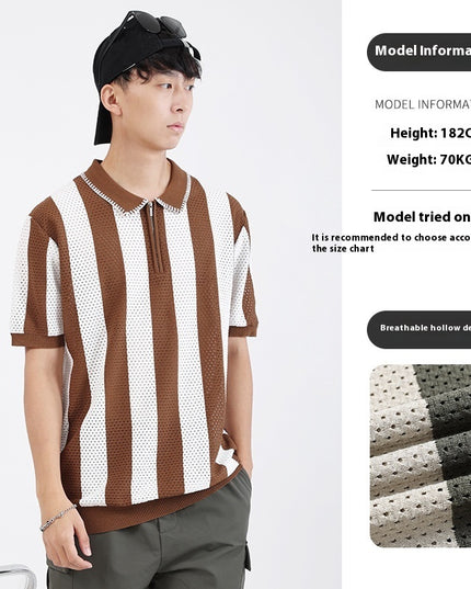 Ice Silk Sweater Short Sleeve Summer Men's