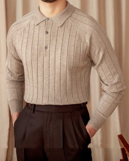 Autumn And Winter British Slim-fitting Lapel Long Sleeve