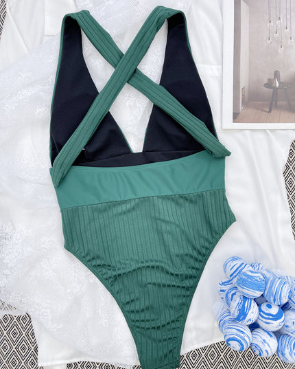 One-piece Swimsuit Patchwork Swimsuit Bikini