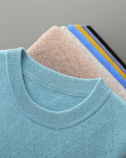Autumn And Winter Round Neck Woolen Sweater For Men
