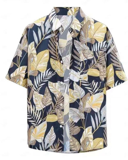 Hawaiian Men's Summer 3D Printed Short-sleeved Shirt