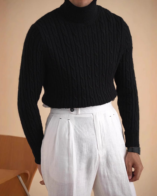 Turtleneck Sweater Men's Long Sleeve Casual