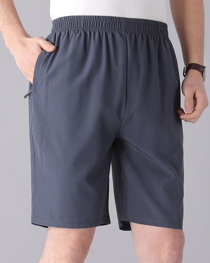 Solid Color Black Loose High Waist Comfort Breathable Middle-aged Breeches