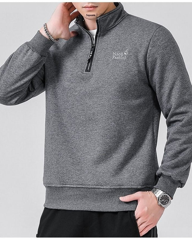 Fleece-lined Thick Round Neck Top