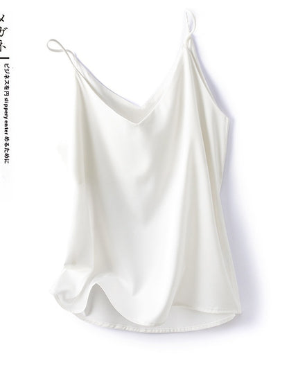 New Satin Pure Color All-matching Vest