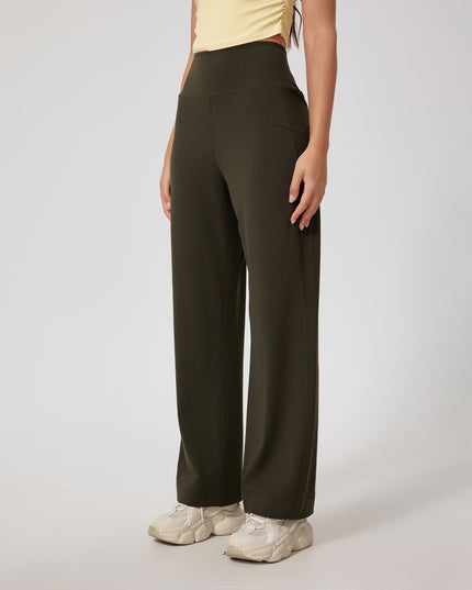 Straight Fitness Skinny Bell-bottom Pants High Waist