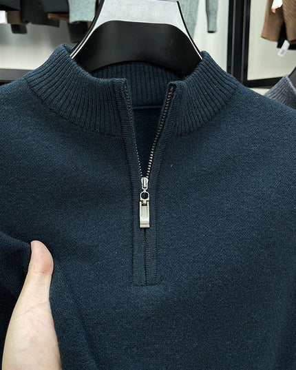 Casual Half Zipper Thermal Knitwear Coat