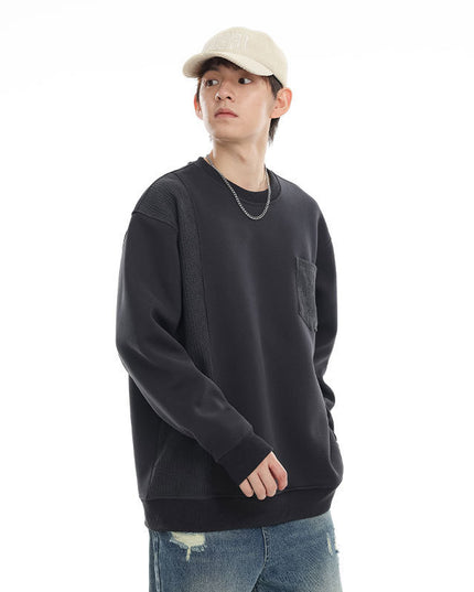 Men's American Retro Heavy Round Neck Sweater