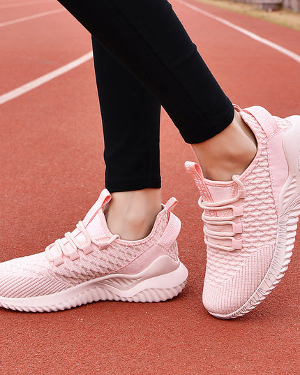 Summer Flying Woven Couple Sports Running Shoes