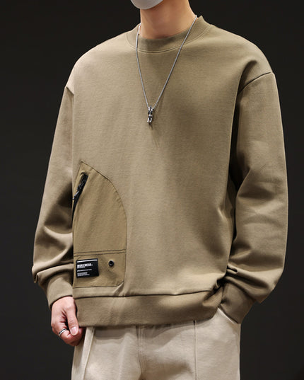 Round Neck Print Long Sleeves T-shirt Loose