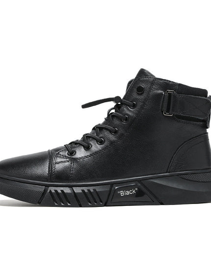 Men's New Leather Plush Martin Boots Casual