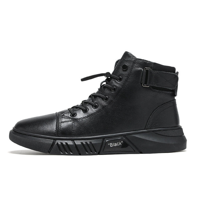 Men's New Leather Plush Martin Boots Casual