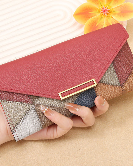 A Multi-functional Buckle Retro Thin Coin Purse From Japan And South Korea