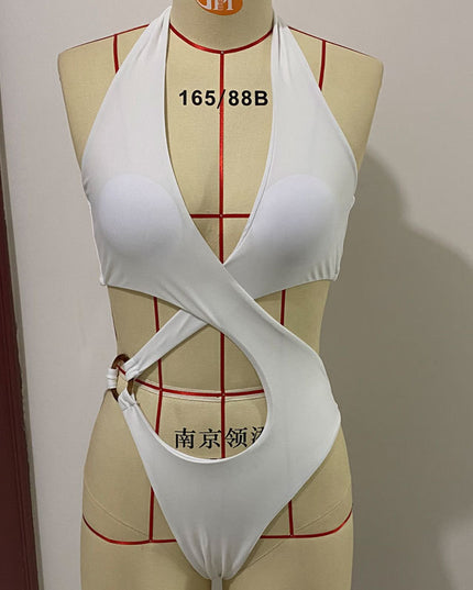 Customized Color Fabric Customized European And American Sexy One-piece Swimsuit