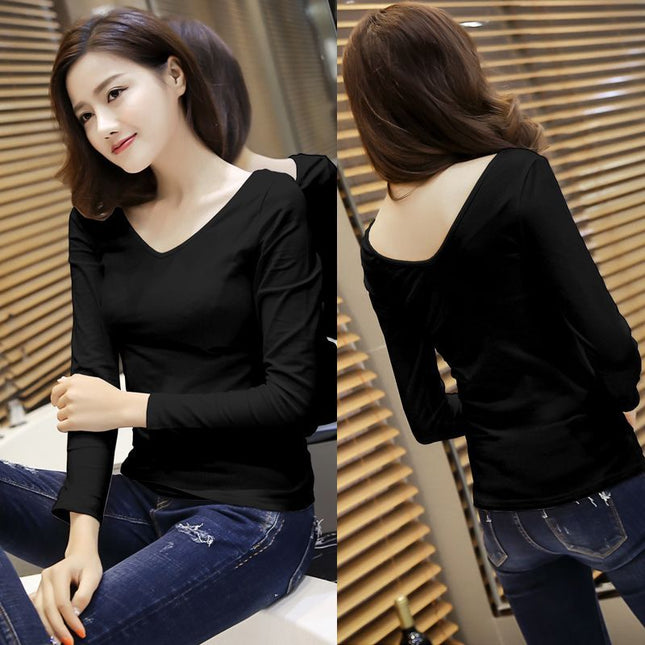 Double-sided Leopard Print Top Women's V-neck