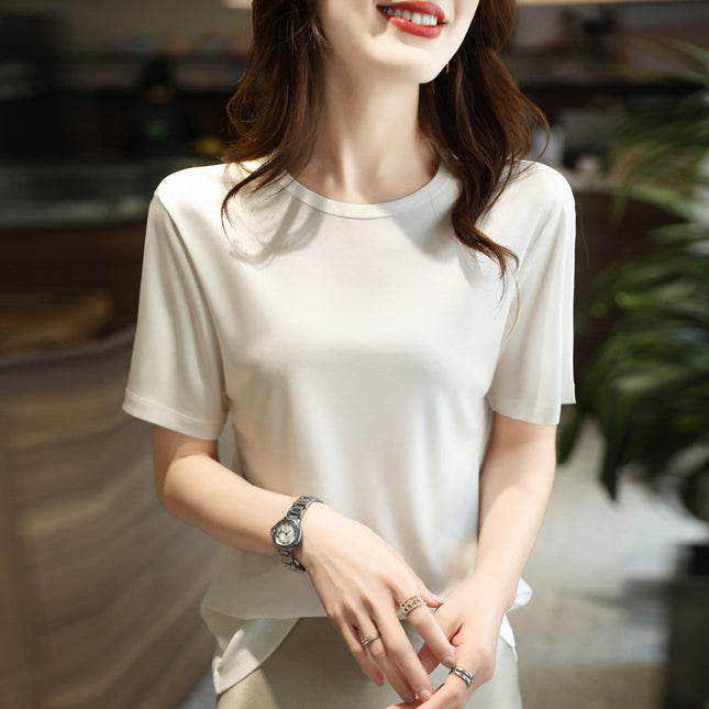 Vest Beautiful French Base Shirt Loose Satin Top