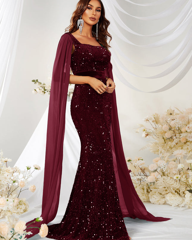 Dress Skirt Sequin Mesh Split Fishtail Dress
