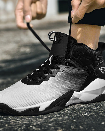 Men's Mid-Top Gradient Mesh Breathable Sneakers