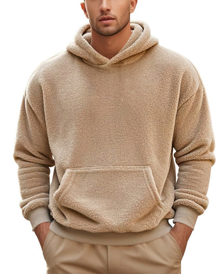 New Men's Double-sided Velvet Loose Sweater Men