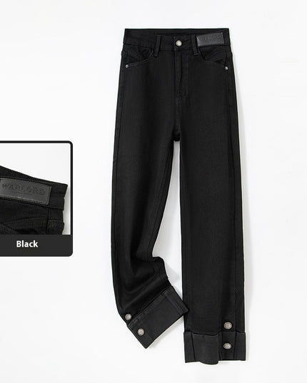 Contrast Color Stretchy Straight-leg Pants Children