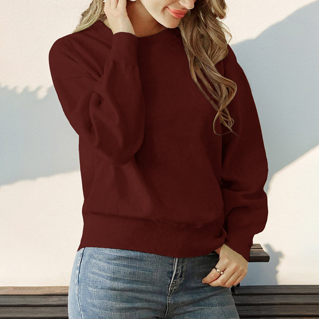 Fashion Casual Round Neck Long Sleeve Women's Sweater