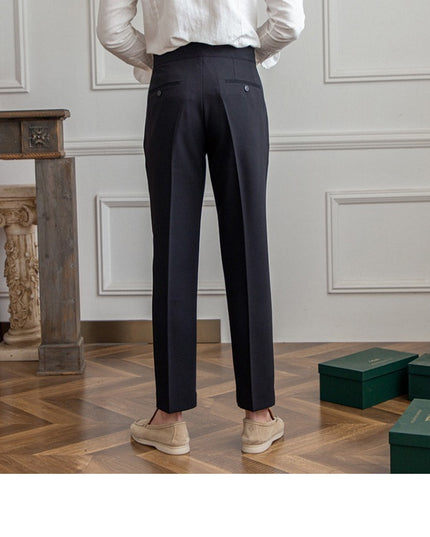 Casual Men's Paris Buckle Straight Business Small Naples Non-ironing All-match Suit Pants