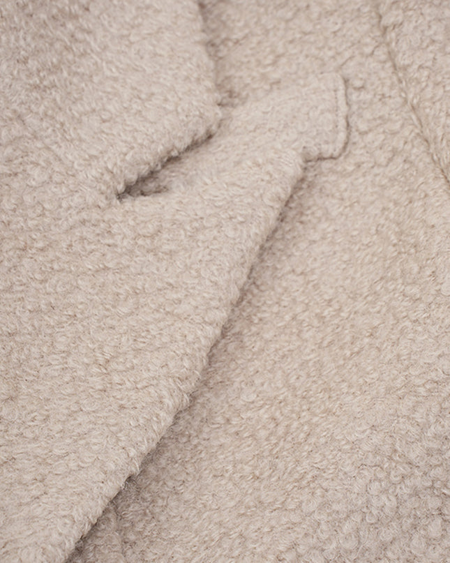 American Street Elegant High-grade Woolen Coat Double-breasted Waist-tight Design Lengthened Coat