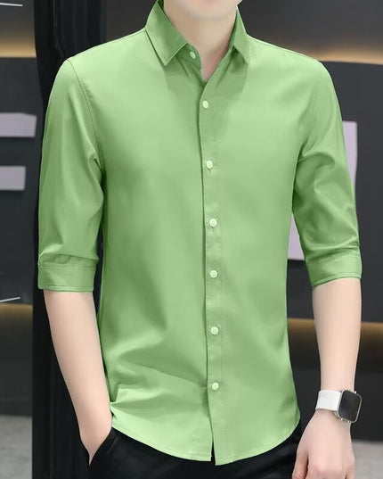 Slim-fit Half-sleeve Shirt For Men