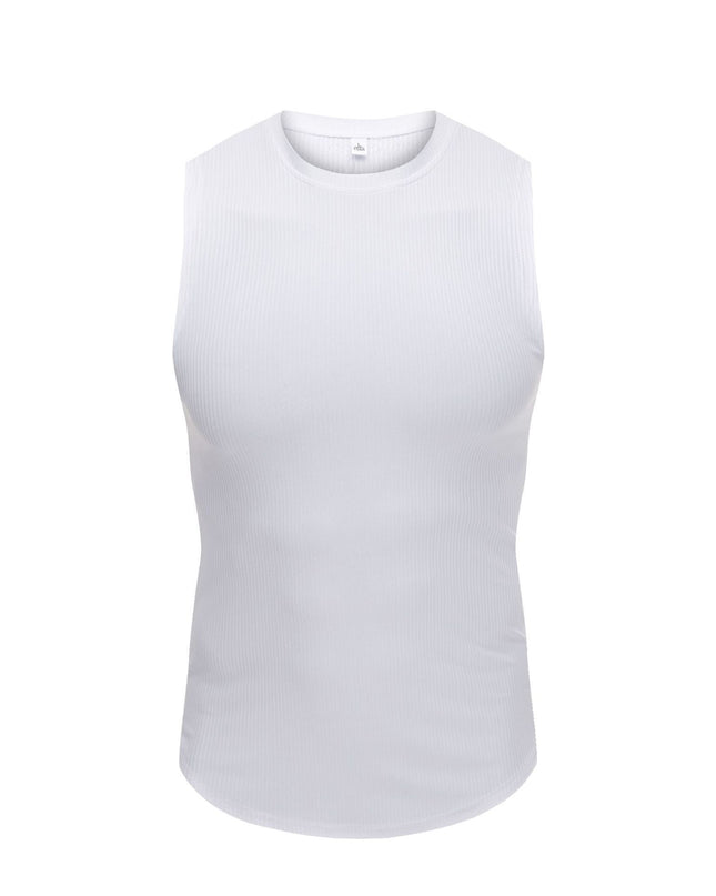 Wide Shoulder Bottoming Sleeveless Thread Vest For Men