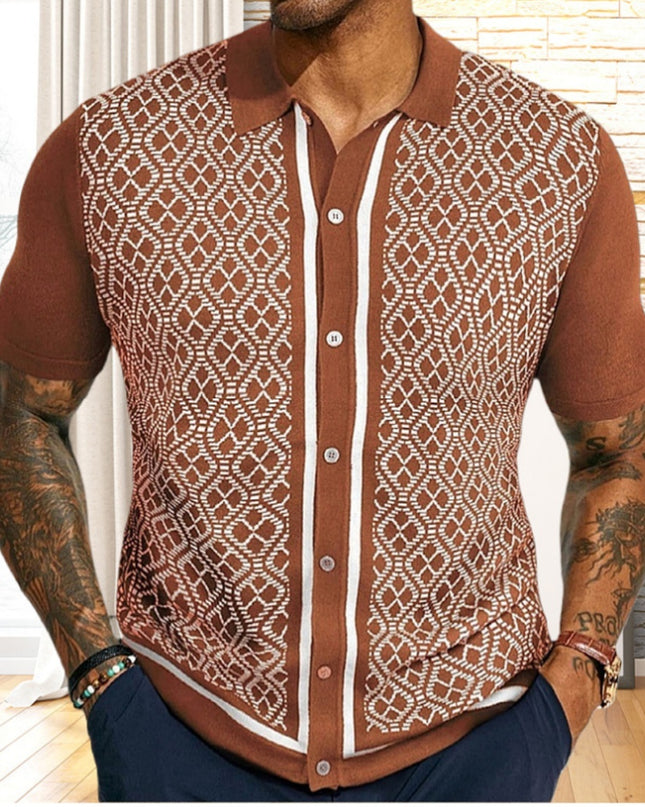European And American Style Men's Casual Jacquard Sweater