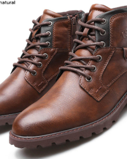 Men's vintage leather Martin boots