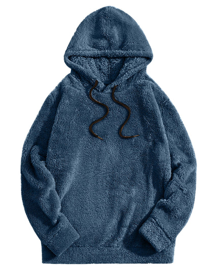 Autumn And Winter Thickening Double-sided Velvet Casual Loose Long-sleeved Hooded Sweater
