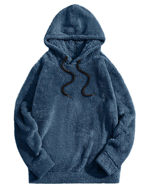 Autumn And Winter Thickening Double-sided Velvet Casual Loose Long-sleeved Hooded Sweater