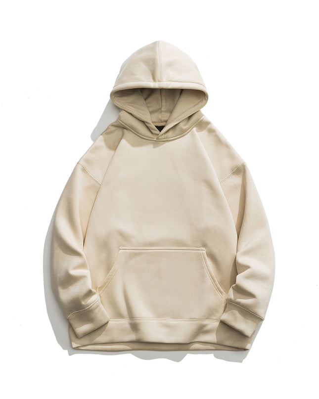 Suede No Hat Rope Hooded Sweater For Men