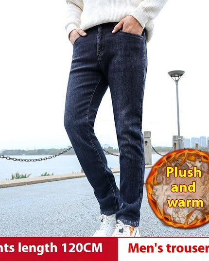 High Waist Loose Straight Stretch Lambswool Warm Thickened Pants