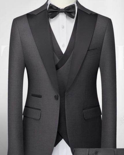 Men's New Suit Three-piece Korean-style Slim-fit Dress Suit