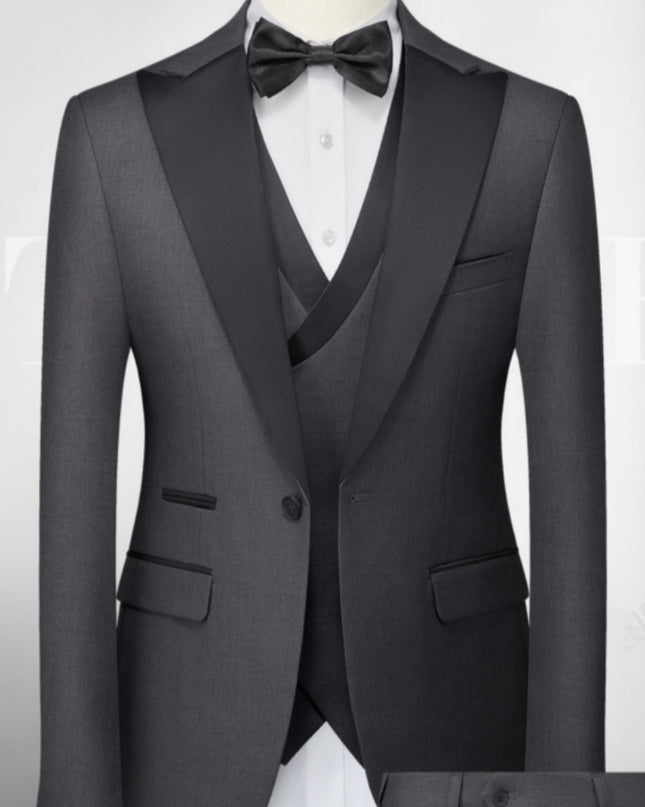 Men's New Suit Three-piece Korean-style Slim-fit Dress Suit