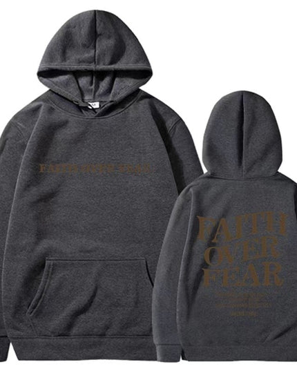 New Hoodie Faith Fear Men's And Women's Printed Sweatshirt