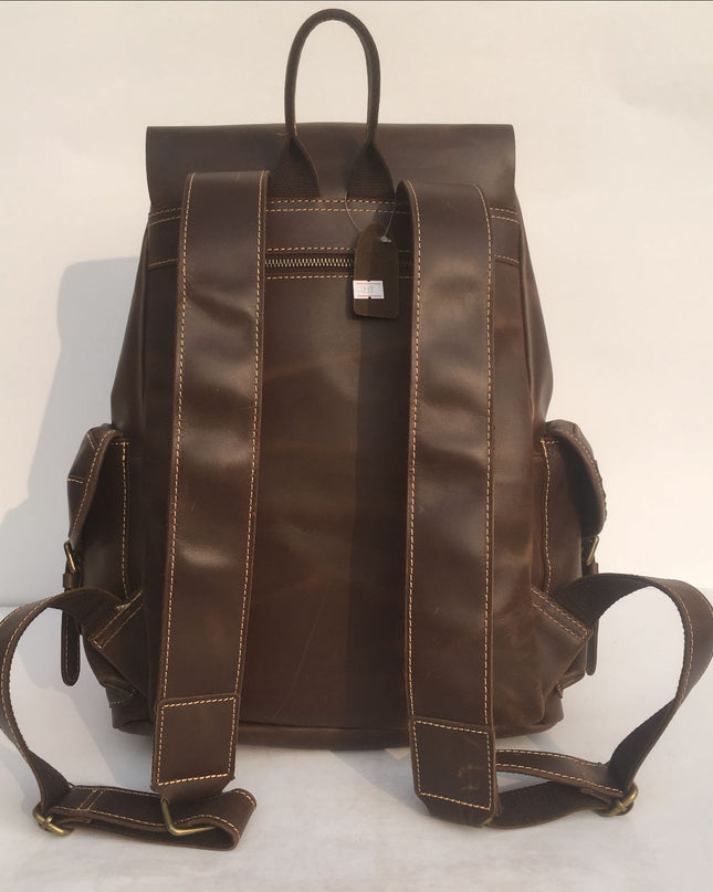 Men's Real-leather Bag Top Layer Leather Backpackage