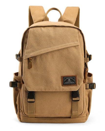 Large Capacity Backpack Canvas With Cover Travel Backpack